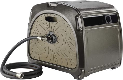 metal garden hose storage box|heavy duty hose reel storage.